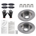 Rear Solid Brake Rotors Ceramic Pads for Subaru Crosstrek 2016-2023