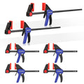 6-Pack Bar Clamps for Woodworking F Clamp 6 Inch and 12 Inch