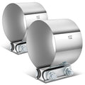 2 X 4"od Butt Joint Band Exhaust Clamp Muffler Pipe Sleeve Coupler 304