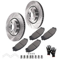 Front Disc Brake Rotors with Pads for Toyota Highlander 2008-2019