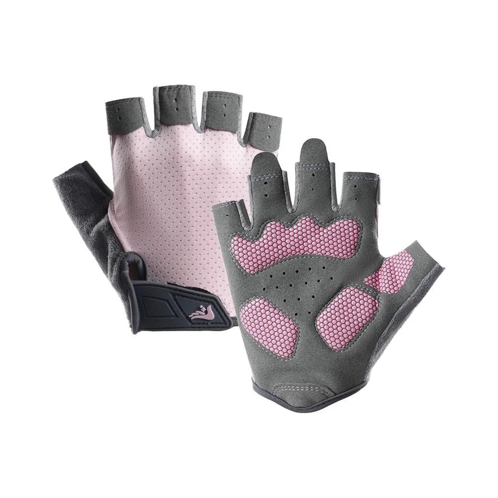 Fingerless Cycling Gloves Reduced Slipping Risk Spandex Fabric