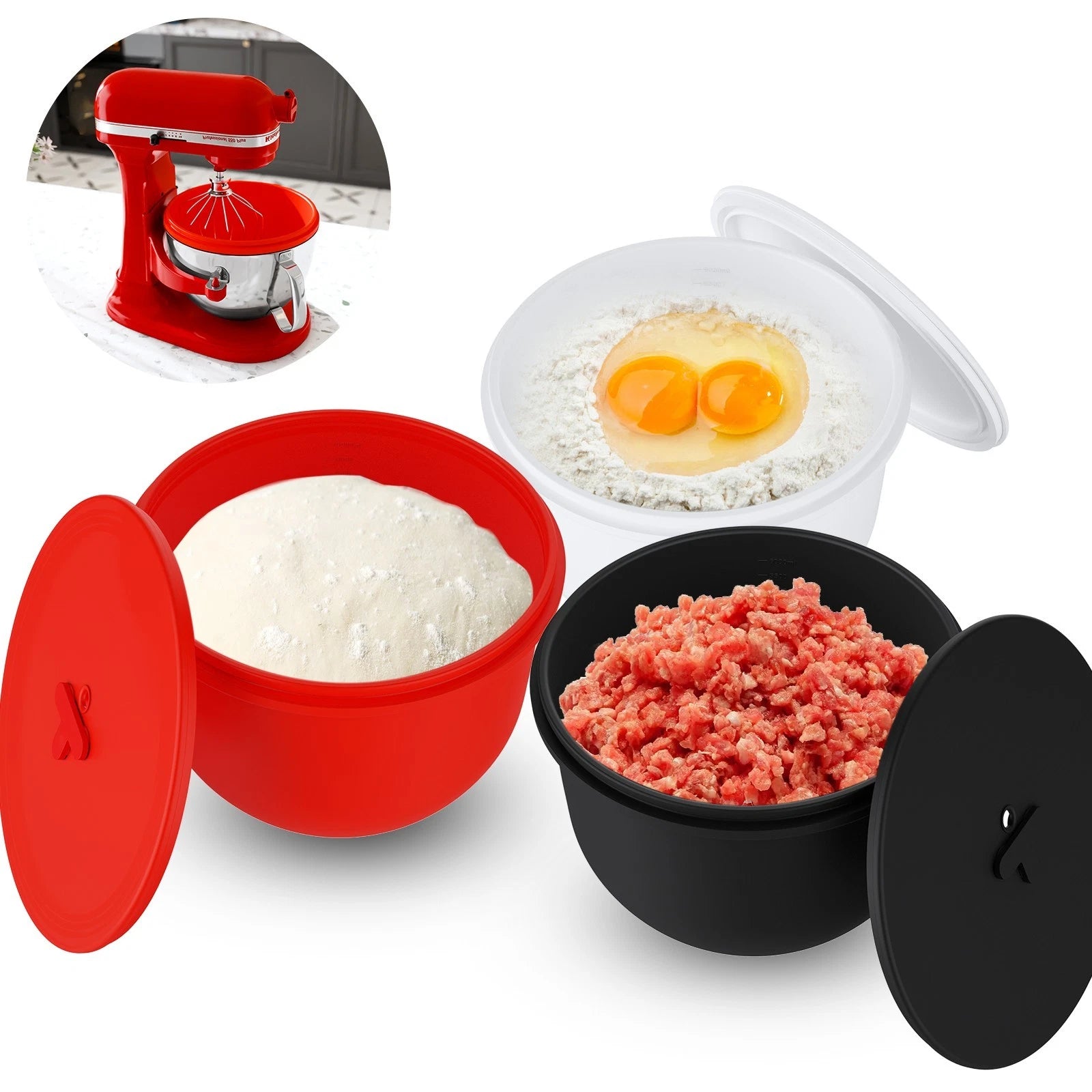 6qt Silicone Liners Replacement For Stand Mixers Dishwasher Safe Heat