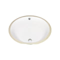 Saucer Oval Undermount Bathroom Sink 19-3/8" X 15-3/4" X 8-3/8" White