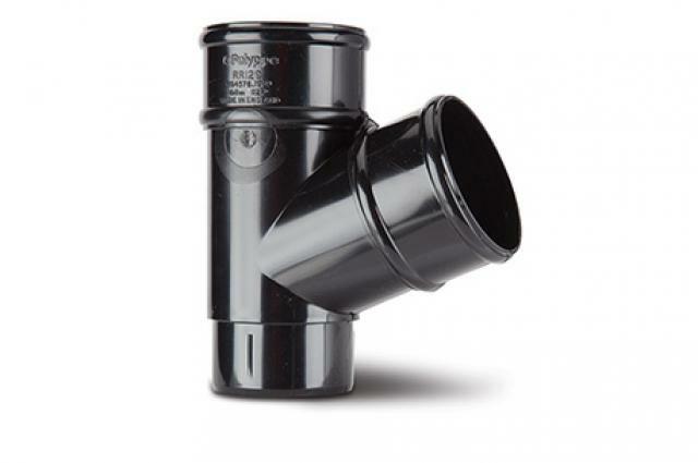 Polypipe 68mm Round Downpipe 112.5° Branch