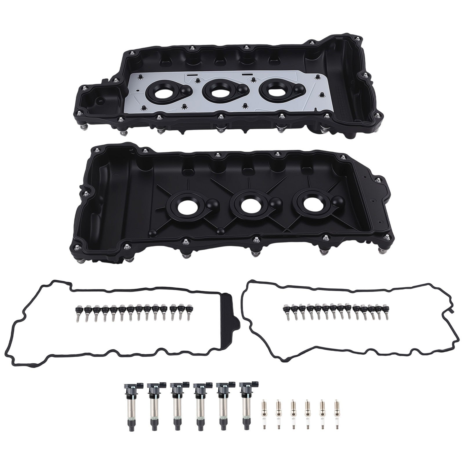 Engine Valve Cover+6 Coils for Cadillac ATS CTS XTS 3.6L 10-19