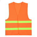 10pc-Hi Vis Safety Orange Vest Reflective double Strips Jacket High Visibility
