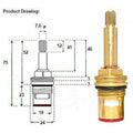 Tap Valve Cartridge Quarter Insert Connector Long Stem Shower Bath