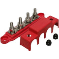 Red 5/16" 4（m8） Stud 48 Volt Power Distribution Block With