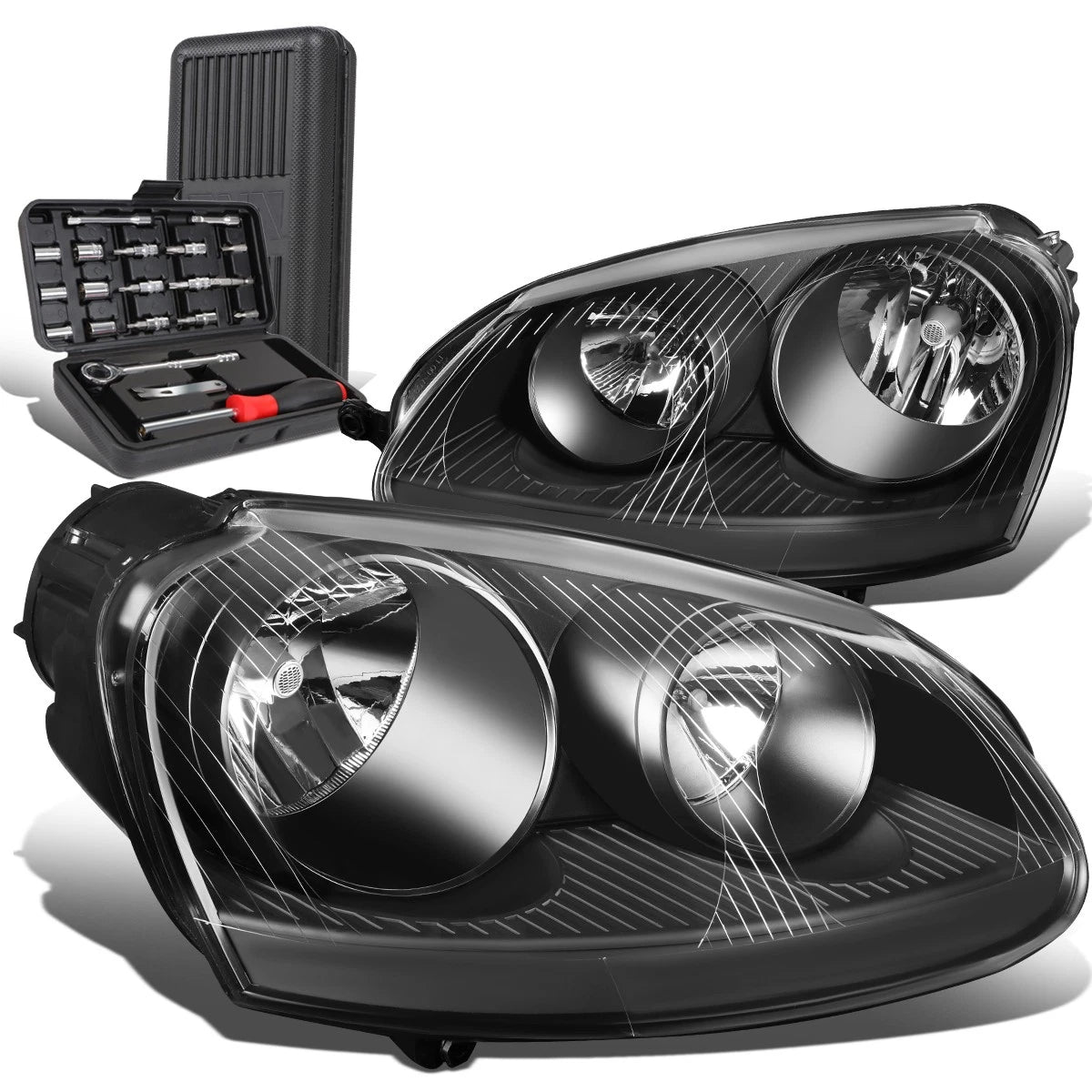 For 2005-2010 Volkswagen Jetta Mk5 Black Housing | Built Supply Co