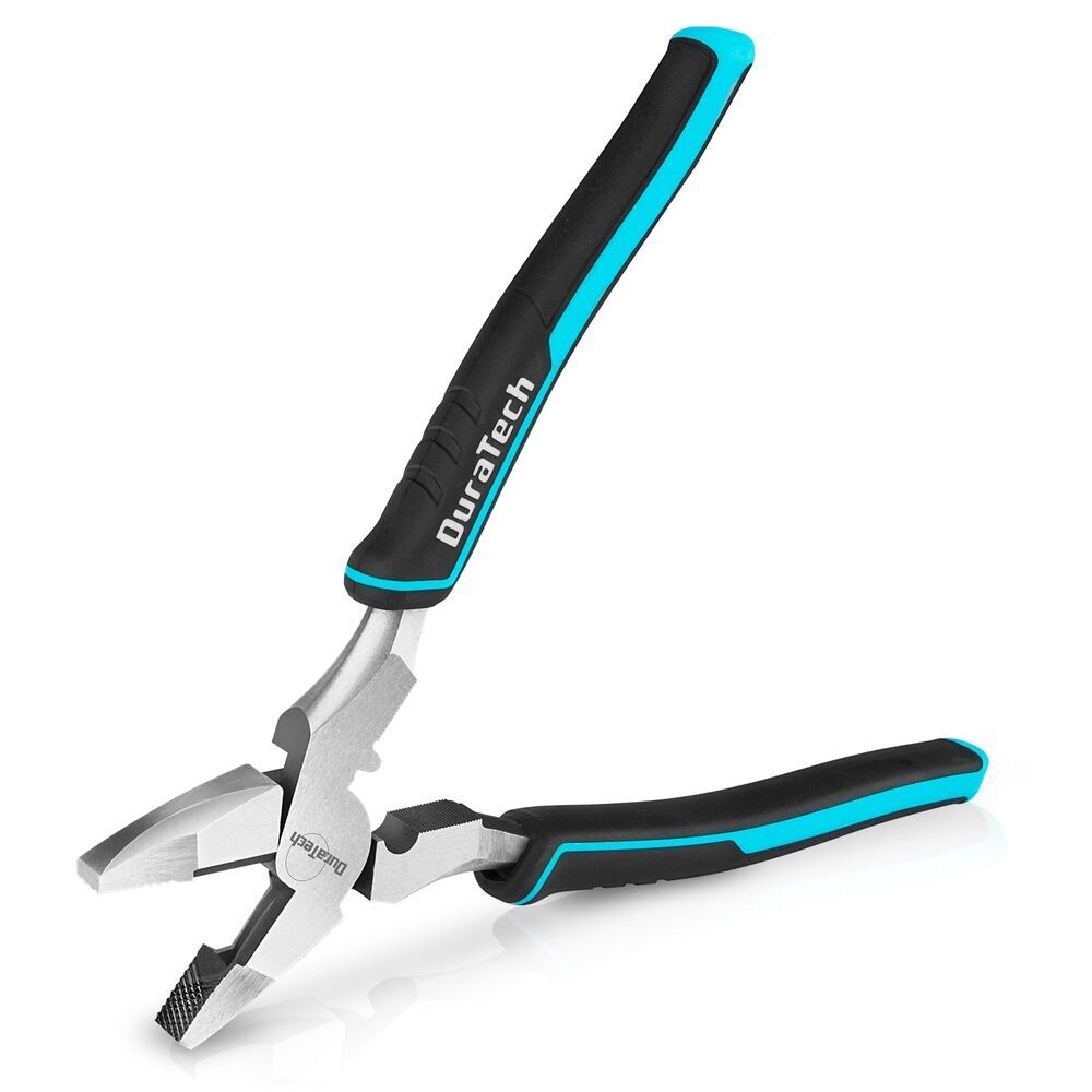 DURATECH 9.5inch High Leverage Lineman Plier Heavy Duty Side Cutter