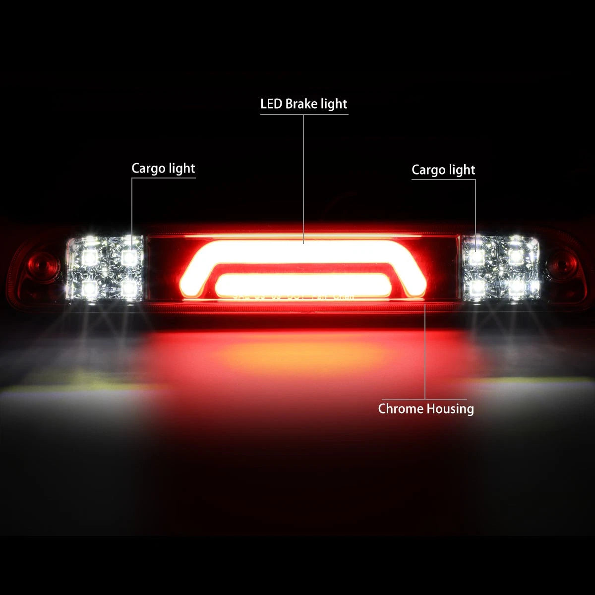 For 1999-2016 Ford Super Duty 3d Led Bar Third 3rd Tail Brake Light