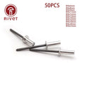 50PCS M4.0 DIN 15973 Rivets Remaches Closed End Dome Head Rivet