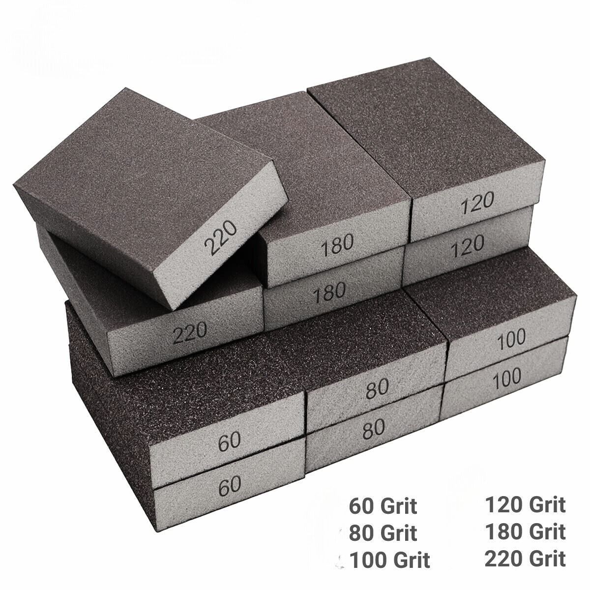 60pc Drywall Sanding Sponge Block Pads