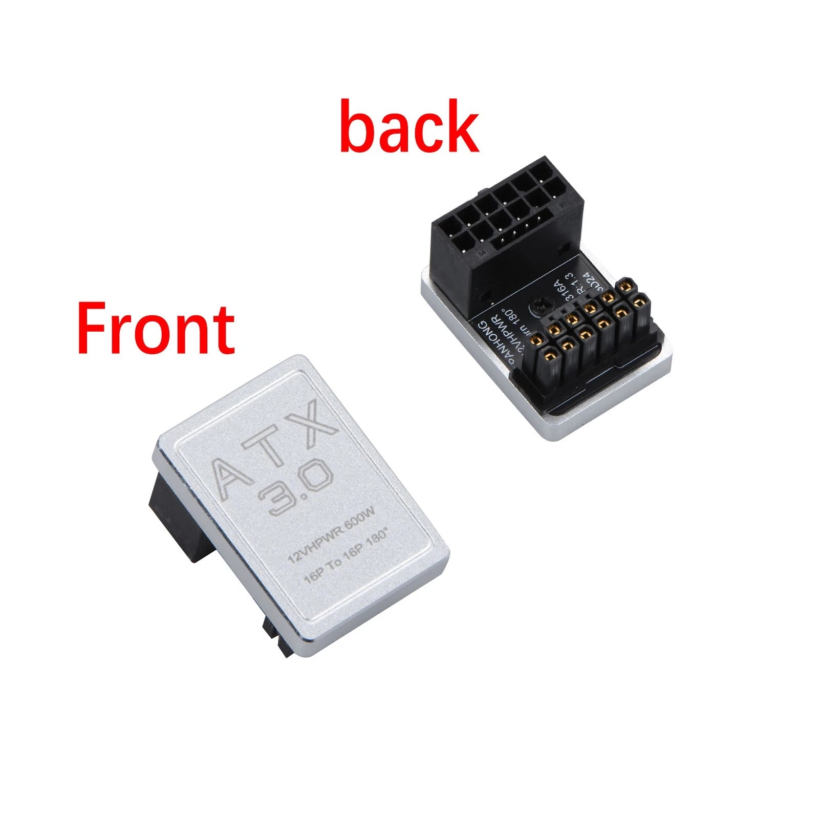 Atx3.0 12vhpwr 12+4 16pin 600W Power Supply Adapter 180 Degree Turn