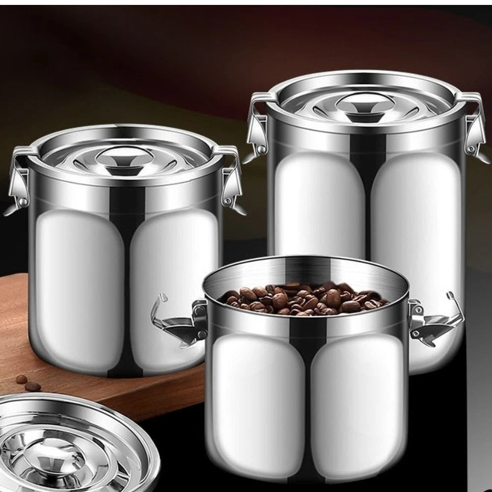 304 Stainless Steel Dry Food Container With Silicone Gasket For