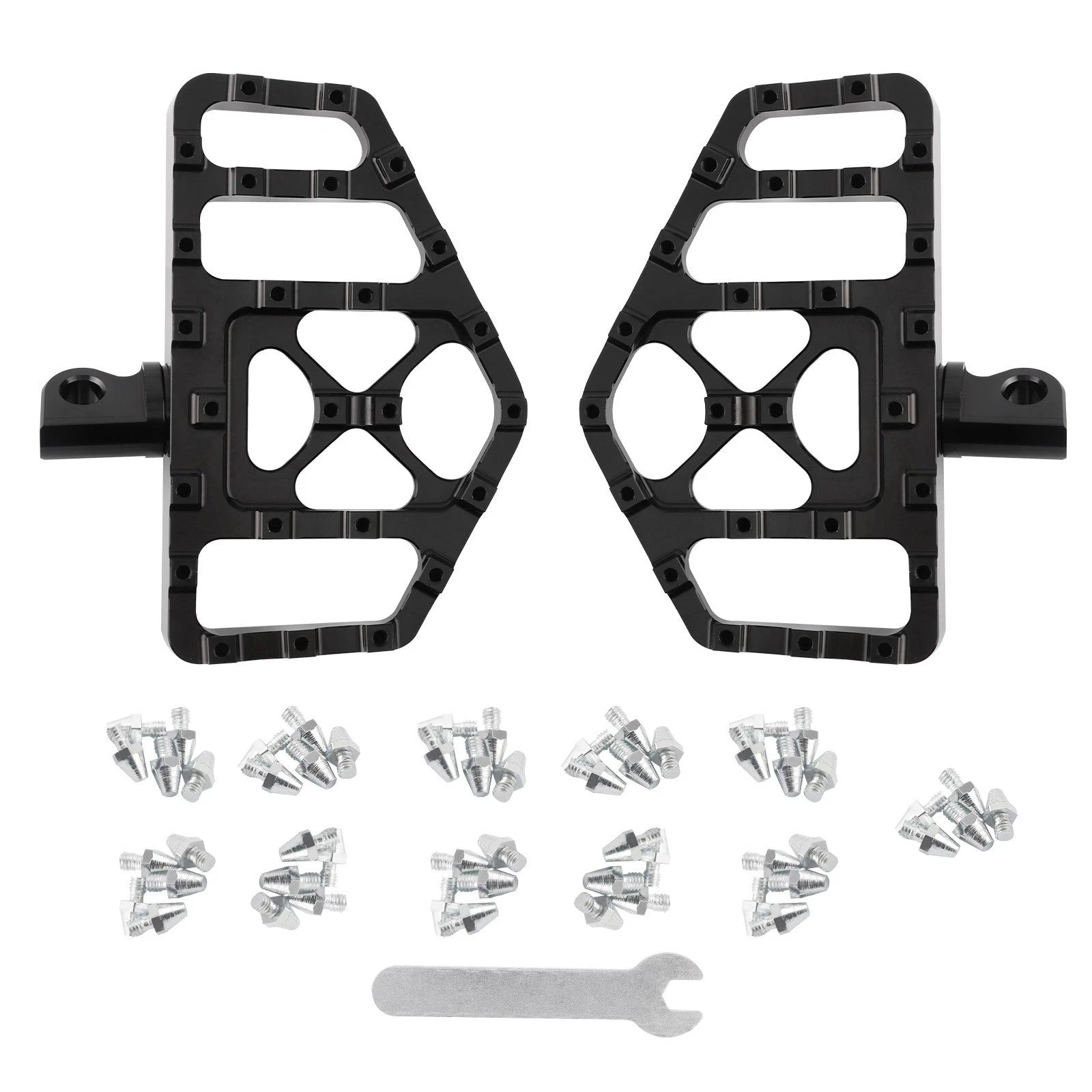 Mx Style Wide Fat Foot Pegs Floorboard Anti Slip Fit For Harley Road