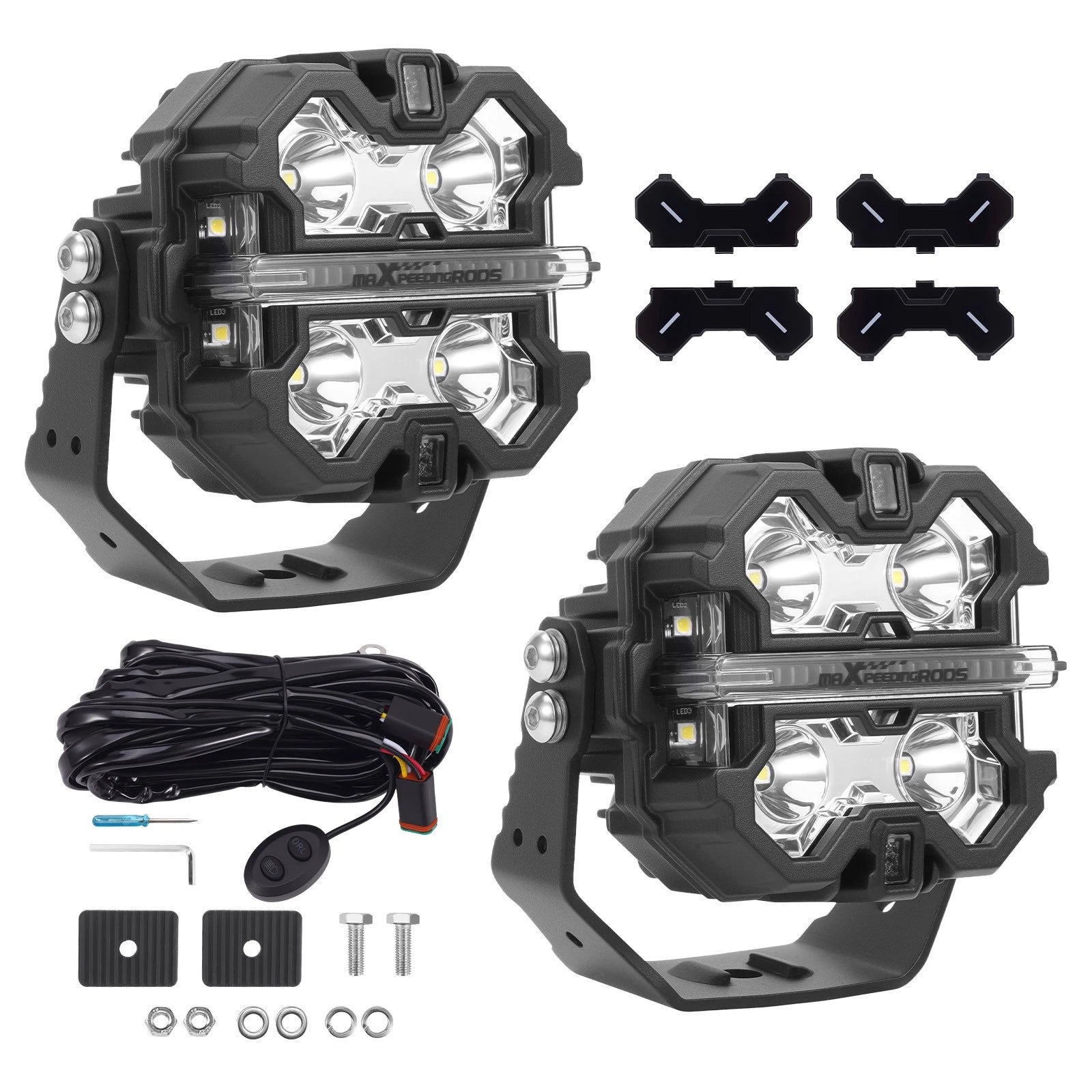 3.5" LED Driving Lights For Off Road 270° Coverage IP68 White 6000K Spot Beam