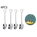 4pack Shovel Shape Spoon Tea Coffee Sugar Cake Scoop Dessert Ice