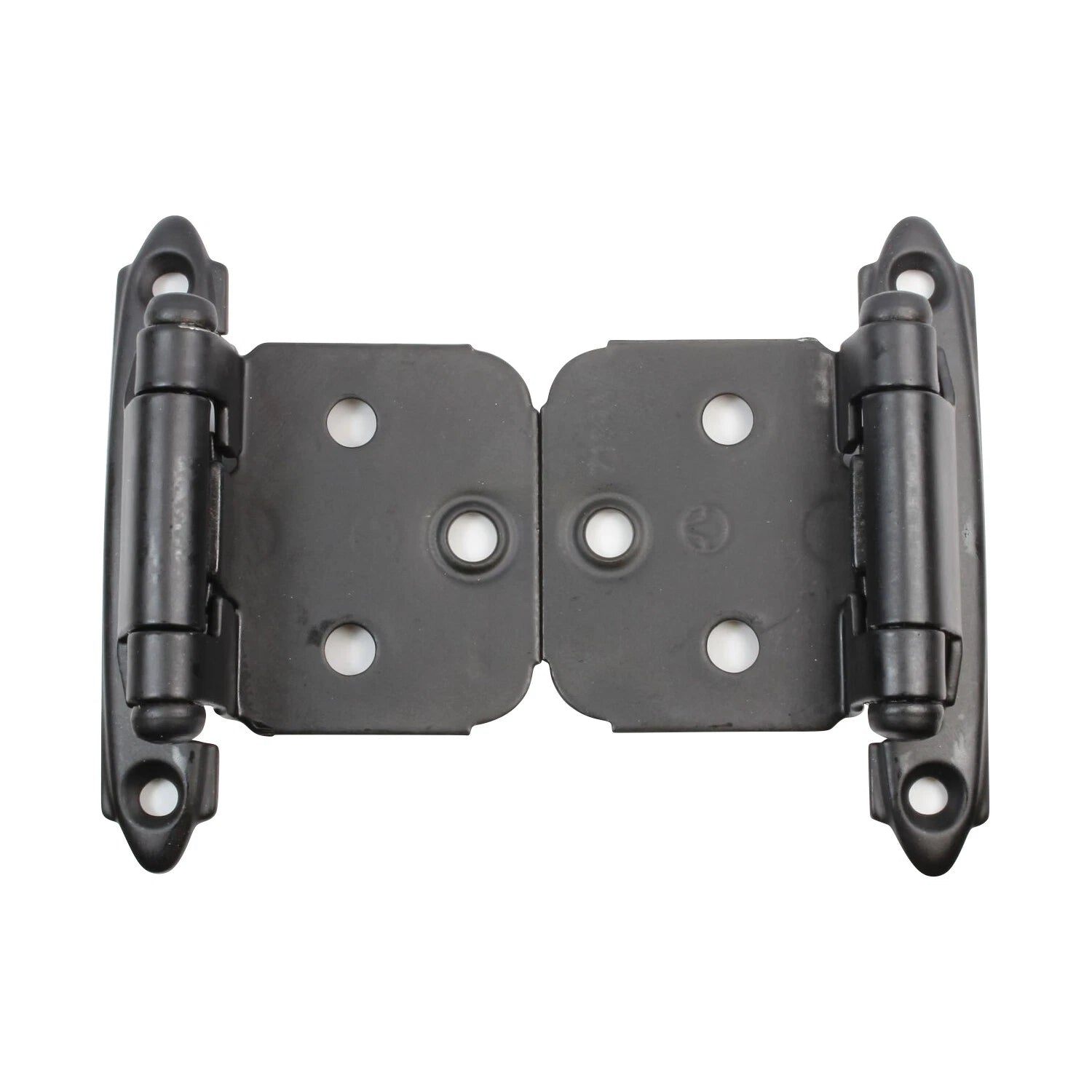 Amerock Flat Black Face Mount Self Closing Variable Overlay Hinge, 2