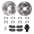 Front Disc Brake Rotors with Pads for Nissan Cube 2009-2014 Versa 2007-2012