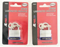 2 ATE PRO HARDENED STEEL 30MM LAMINATED PADLOCKS STORAGE UNIT PAD LOCK #40222Ope