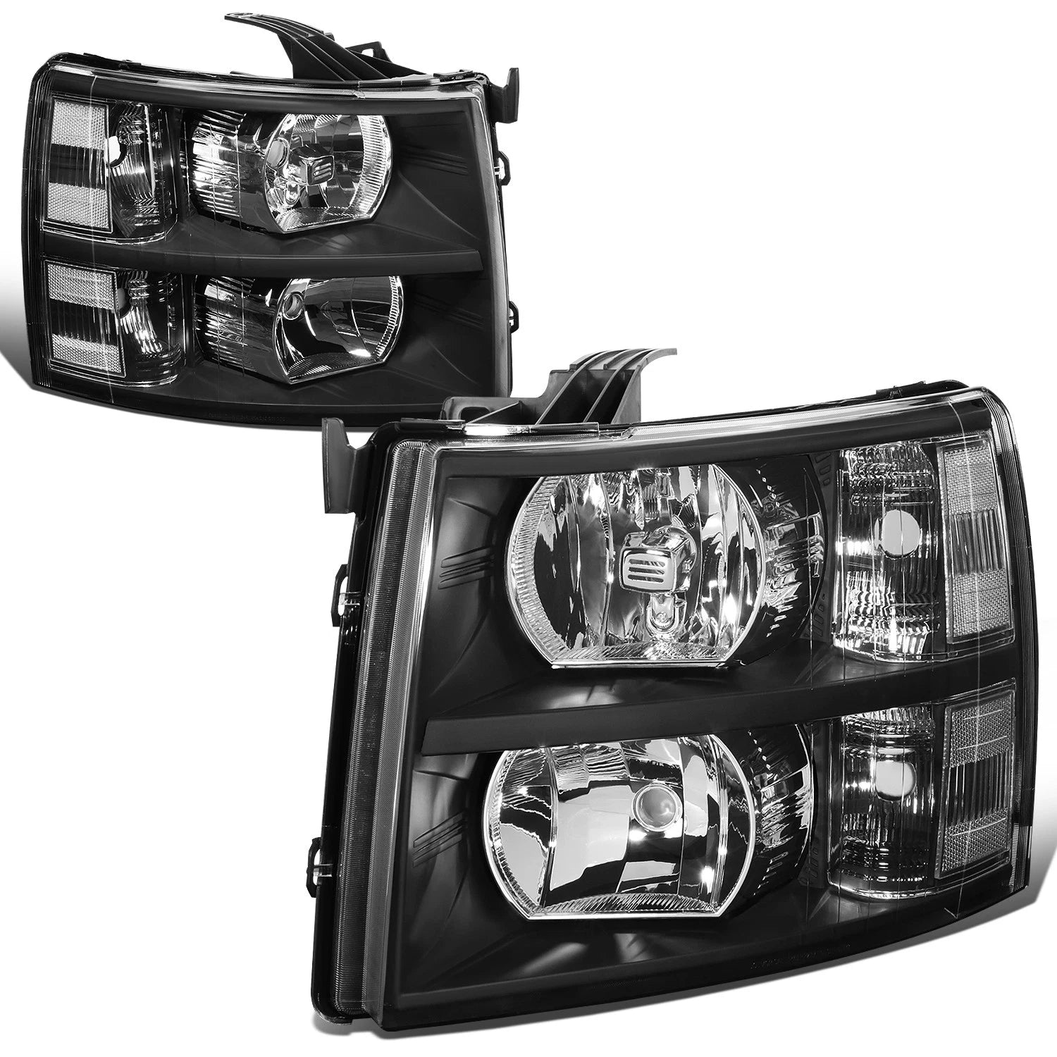 Fit 2007-2014 Chevy Silverado Pair Black Housing | Built Supply Co