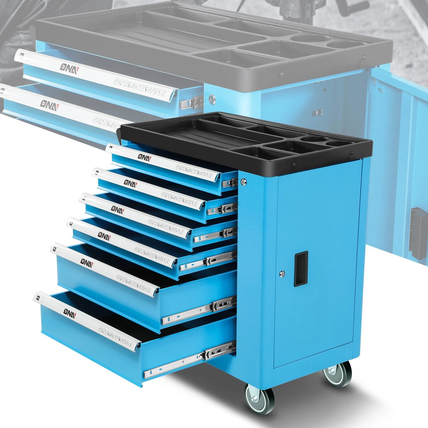 6 Drawers Rolling Tool Chest Cabinet Tray Top | Built Supply Co