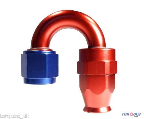 AN-12 180 Degree PTFE Fuel/Oil Hose Fitting by Unbranded