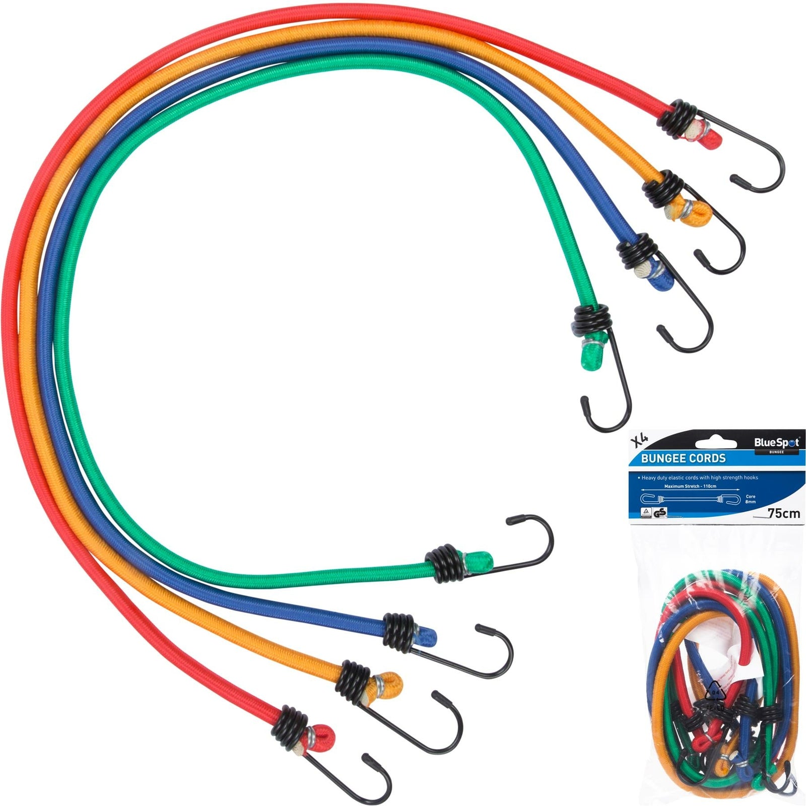 BlueSpot 4pc Elastic Bungee Cords