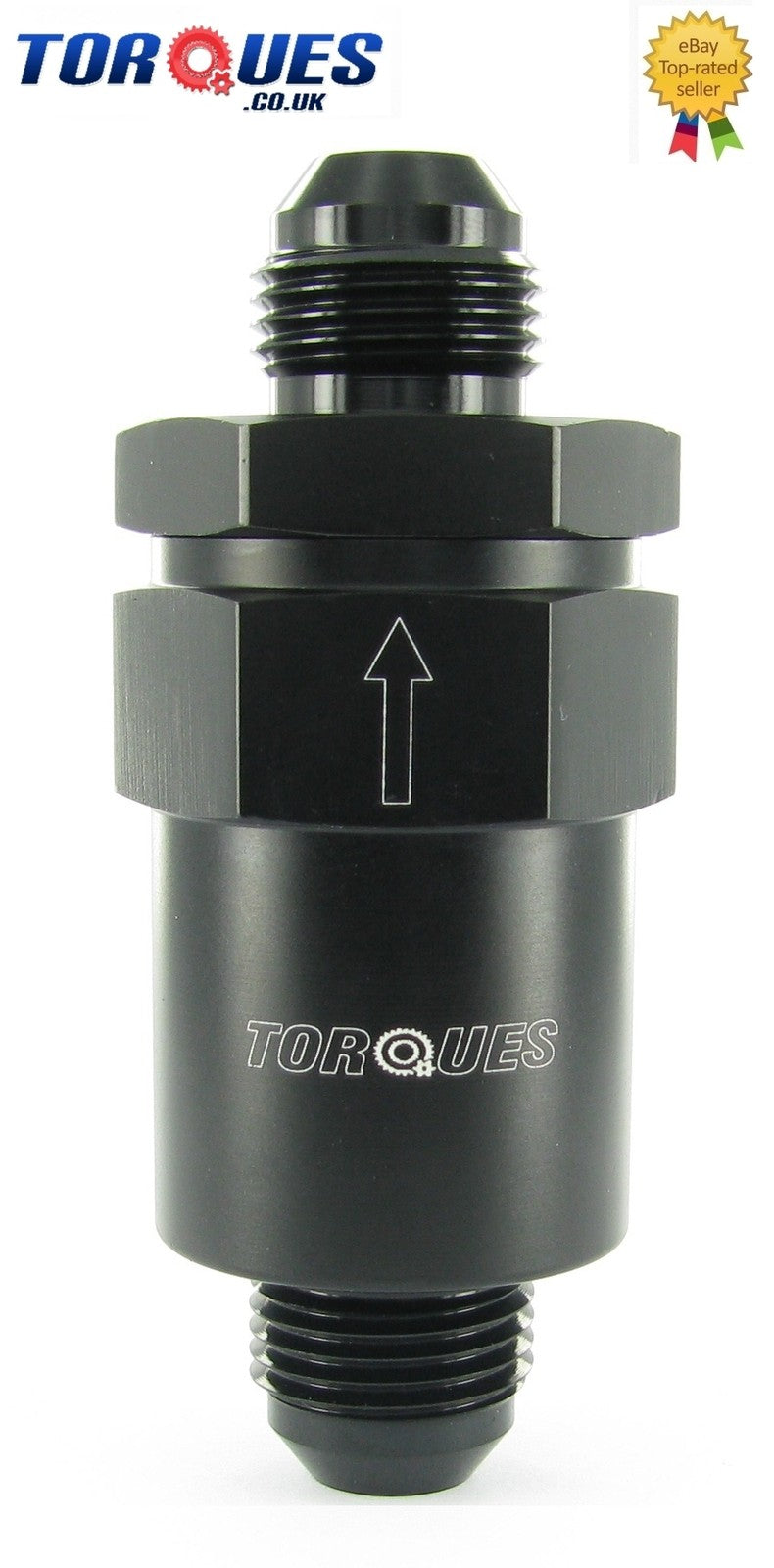 AN 8 (AN8) Black Anodised Billet Fuel Filter 100 Micron