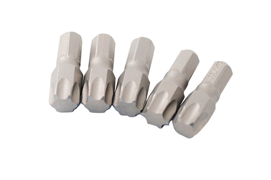 5pc S2 Steel Torx Impact Screwdriver Bits Set by Unbranded