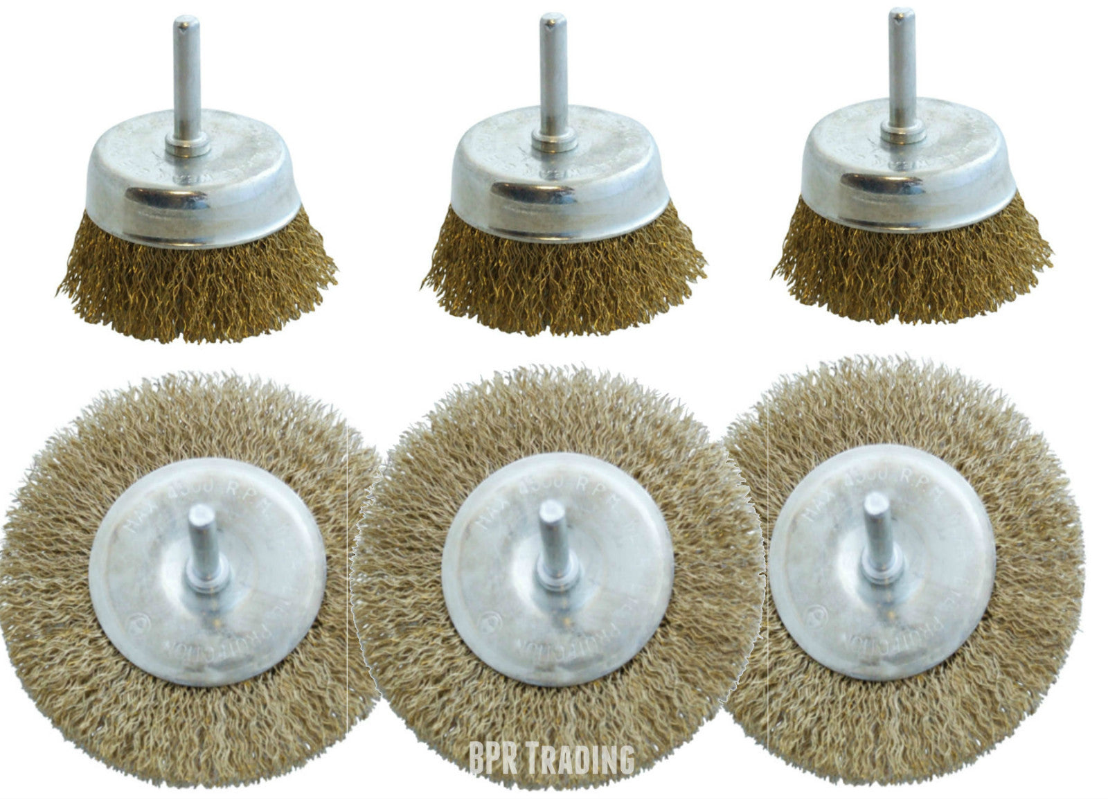 3pc Rotary Wire Wheel Brush Set
