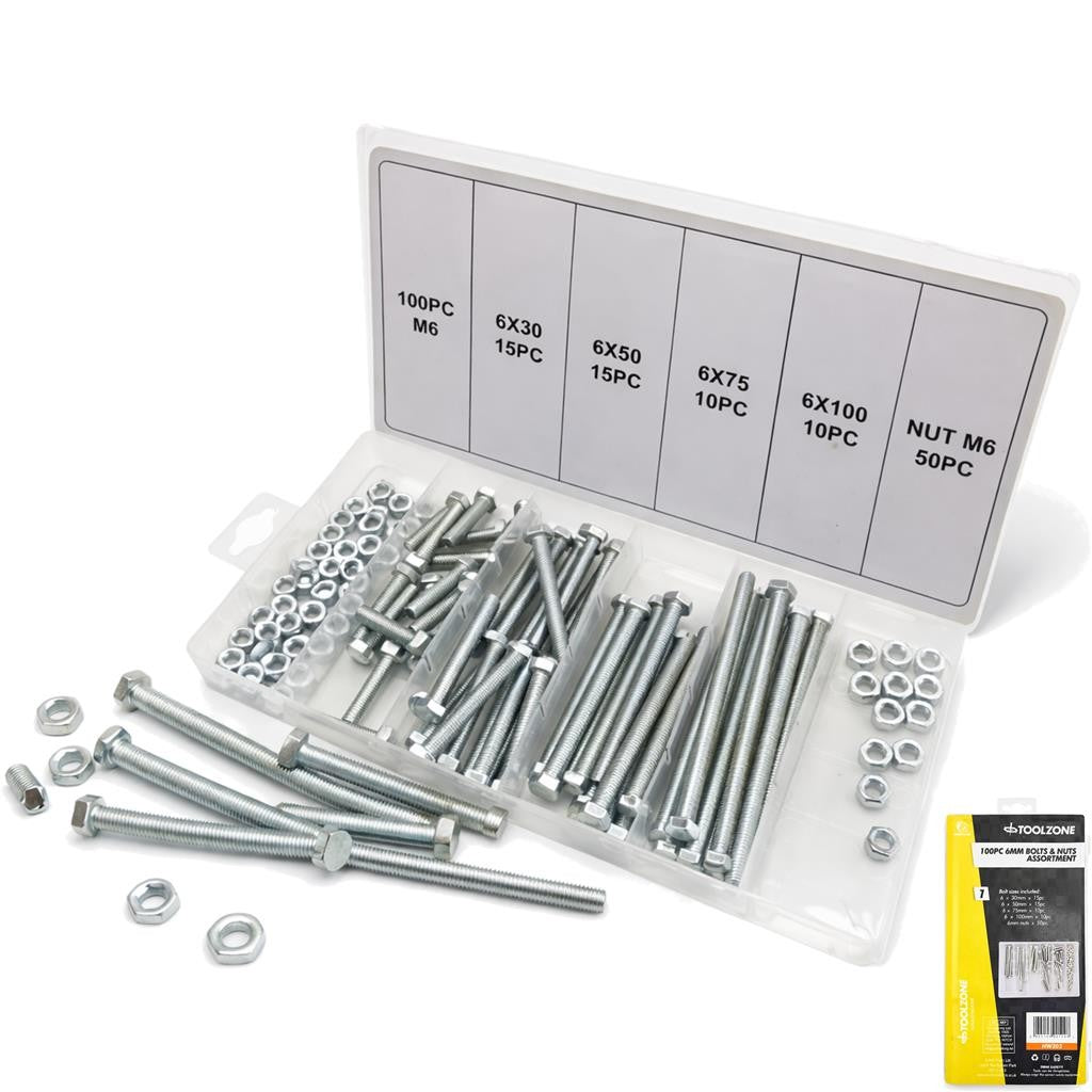 Toolzone M6 Bolt & Nut Assortment