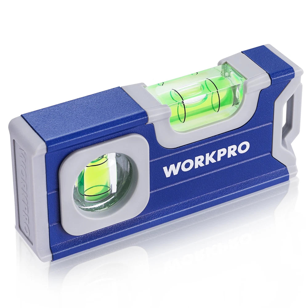 WORKPRO Small Level with 2 Bubble 90°/180° 4-1/2" Mini Level Tool Magnetic Level