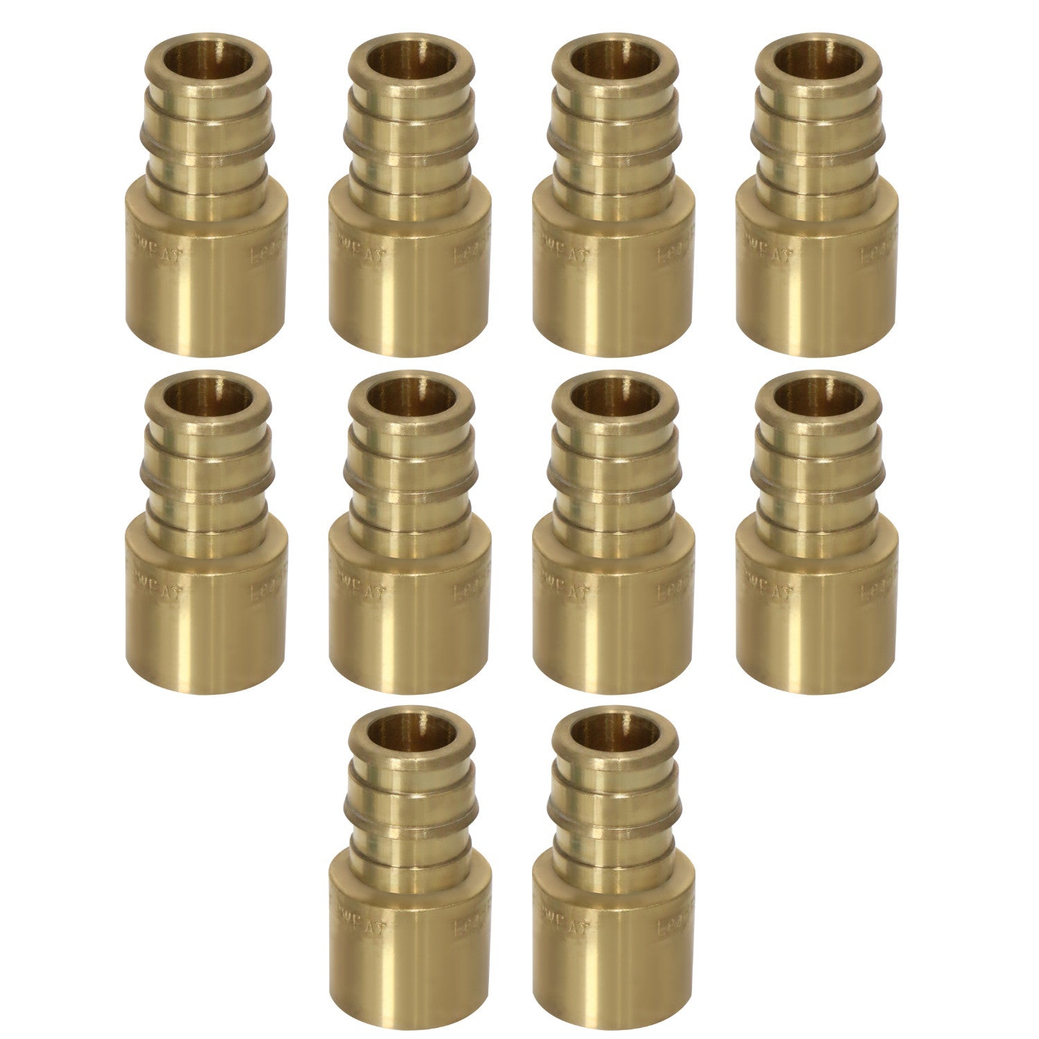 10 Pack XFITTING 1/2" Pex A X 1/2" Female Sweat Adapter