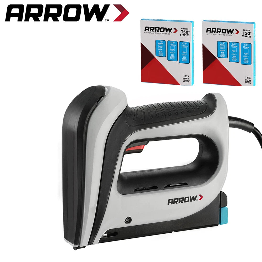 Arrow Electric Staple Gun Kits Corded Stapler 1/4" 3/8" 1/2" T50