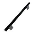 Euro Bridge Style 7-9/16" Centers Chrome Black Cabinet Pull Handle