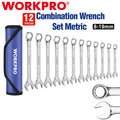 Workpro 12PCS Premium Combination Wrench Set Metric 8-19MM 12pt Wrench