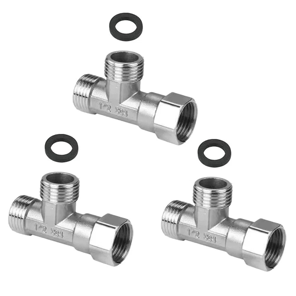 Three Pieces 304 Stainless Steel T Shaped Union Tee Fittings For