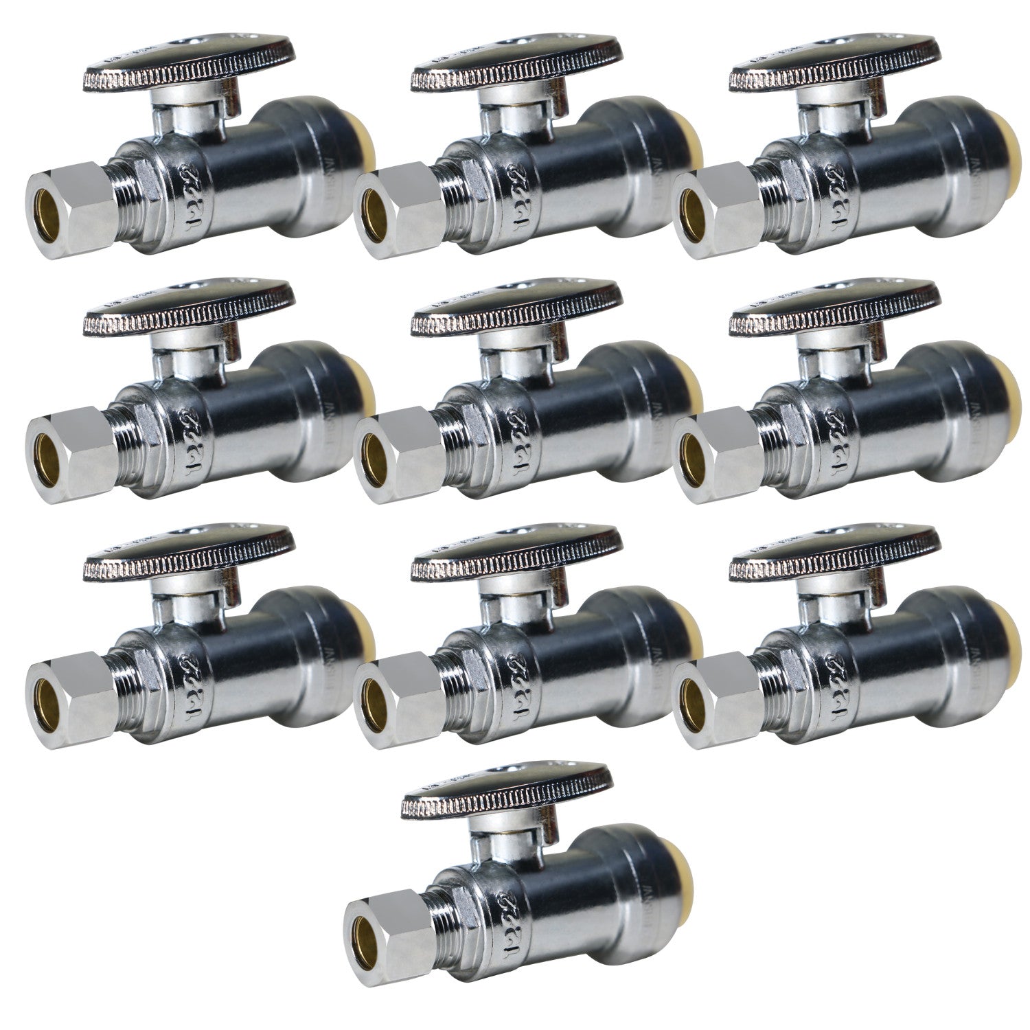 10 Pack  XFITTING  1/2" Push Fit X 3/8" OD Straight Sto