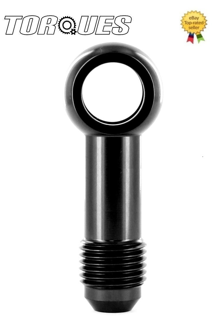 AN -6 (AN6 AN 06) 12.5mm Eye Banjo Adapter Extra Long Version In Black