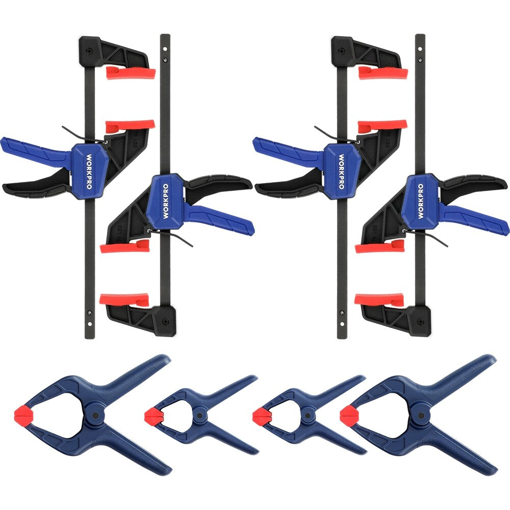 8PCS Clamp Set 4PC 4-1/2" Mini Bar Clamp 4 Spring Clamps Light-Duty