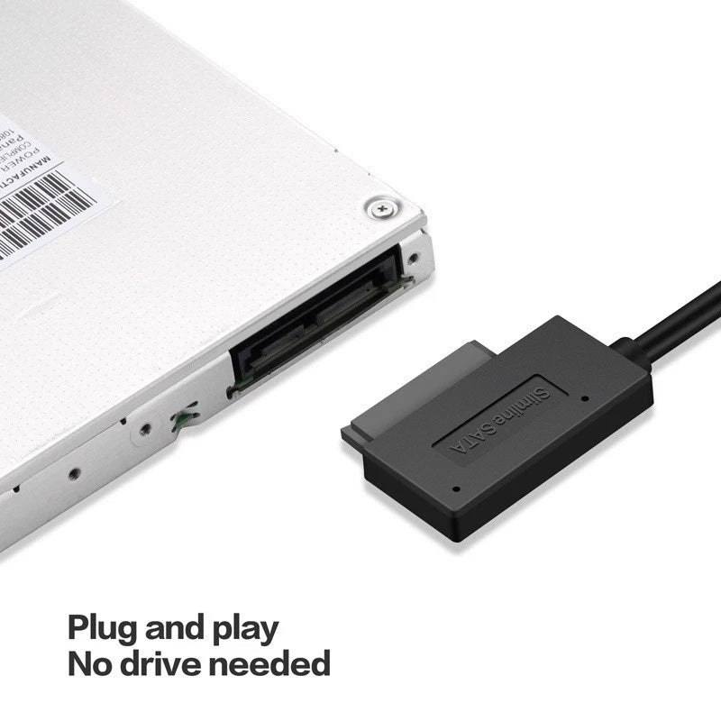Usb3.0 To Sata7+6pin 13 Pin Slimline Sata Cable For Laptop Cd Dvd Rom