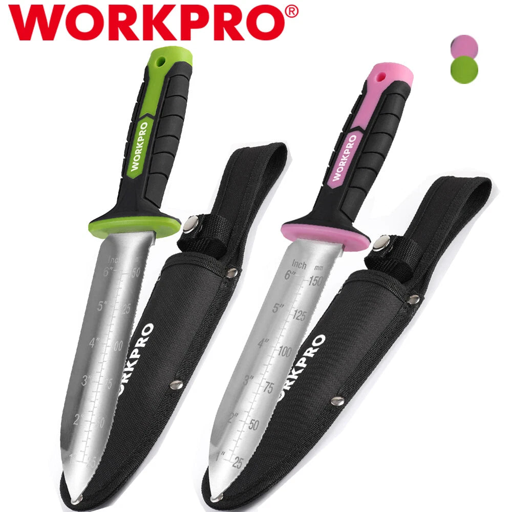Workpro Hori Hori Garden Knife 7"stainless Steel Blades Oxford Sheath