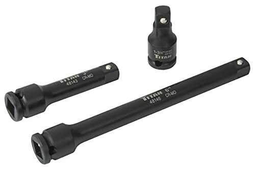 Titan 3-Piece 3/8-Inch Drive Impact Extension Bar Set by Titan