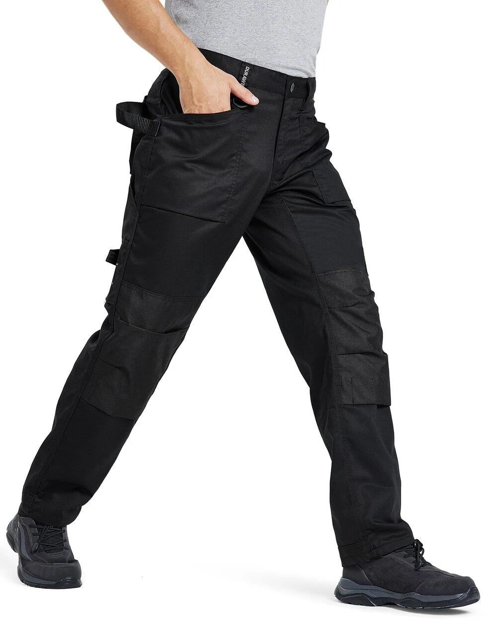 DURAWERK Men's Work Pants Loose Fit Cargo Pants w/Reinforced Knee Pad 11 Pockets