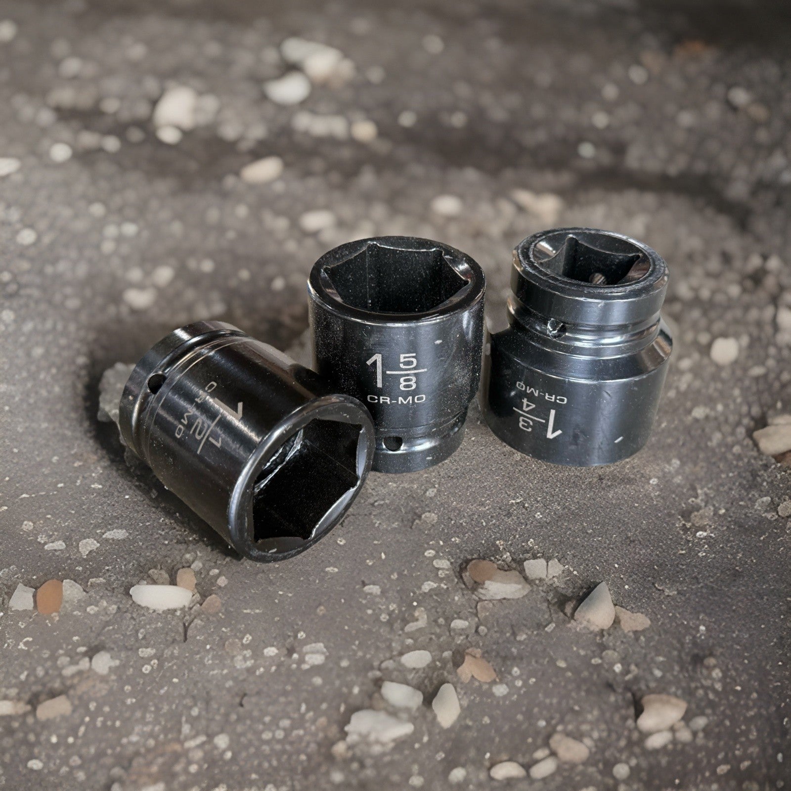 3pc 1-Inch Drive Shallow Impact Socket Set by Unbranded