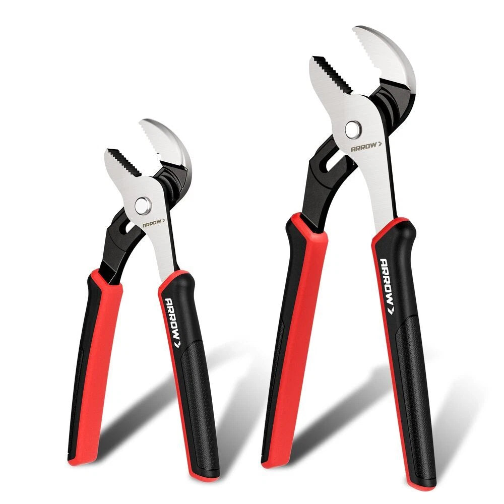 Arrow 2-piece 8" 10" Adjustable Groove Joint Plier Carbon Steel Water