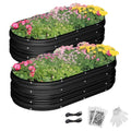 WORKPRO 2PK 4x2x1ft Galvanized Raised Garden Bed Kit Rust &amp; Corrosion Protection