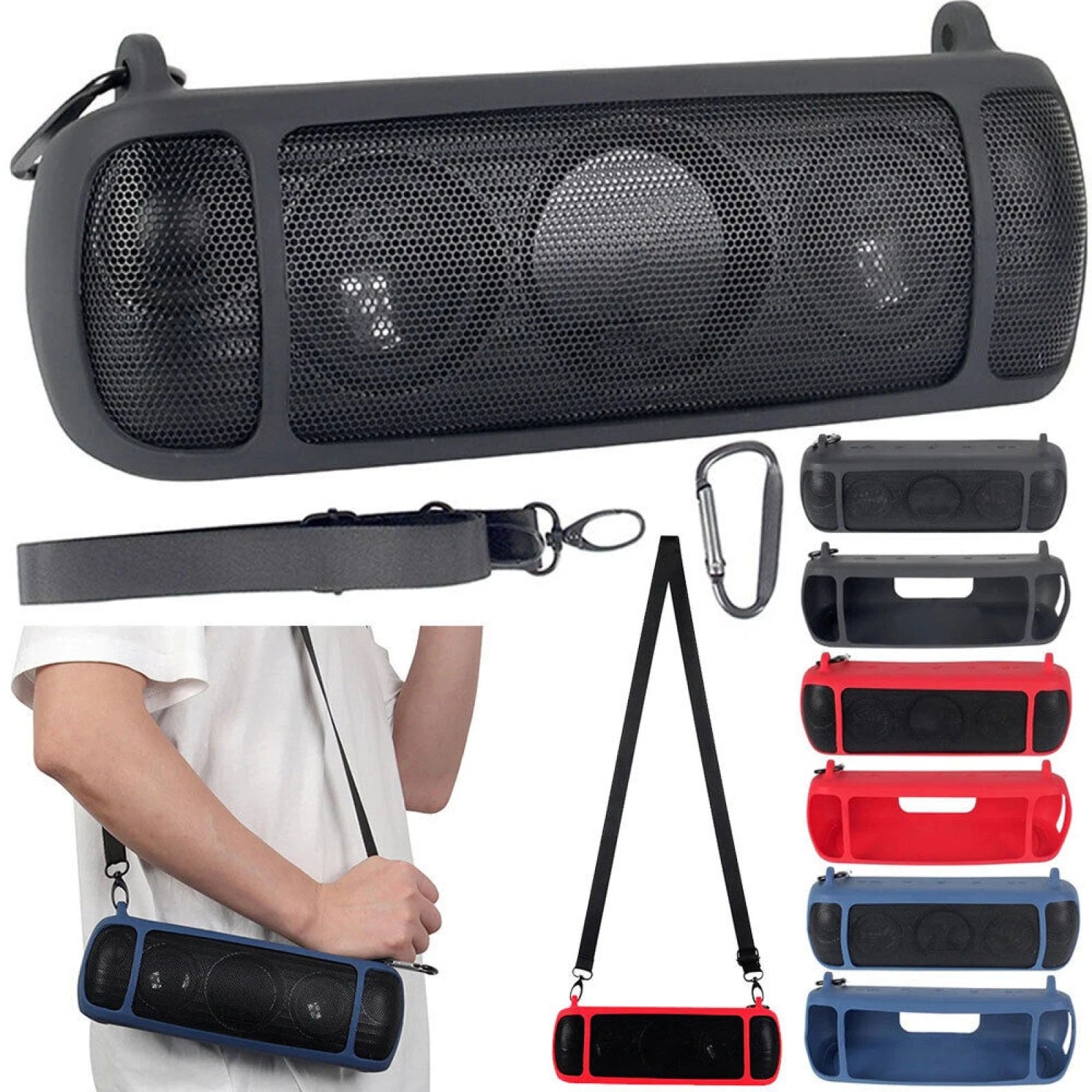 Silicone Speaker Protective Case Carrying Cover Skin For Anker